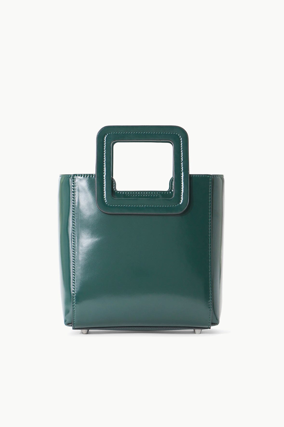 STAUD, Mini Shirley Leather Bag for Female in Pine Polished