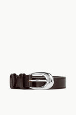 MOON BUCKLE BELT | MAHOGANY SILVER