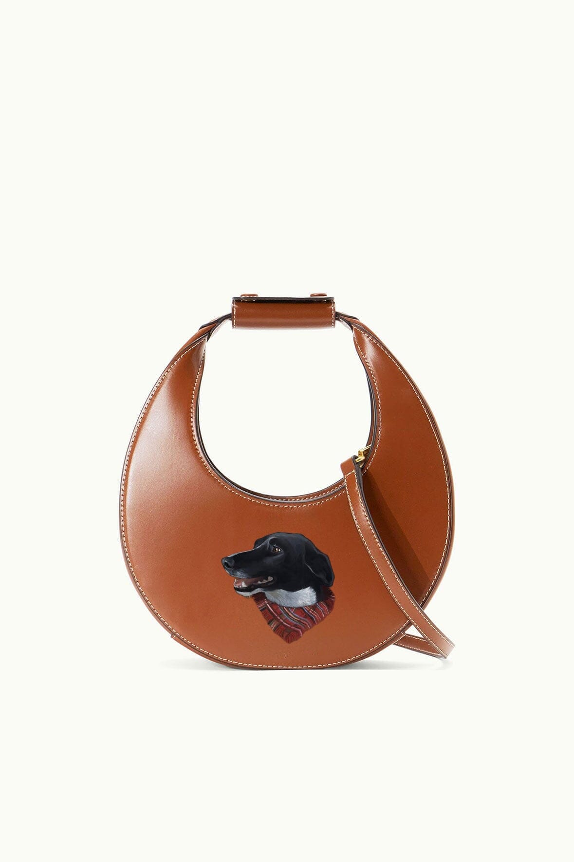 STAUD Mini Moon ハンドバッグ ブラウン STAUD_PET-MINI-