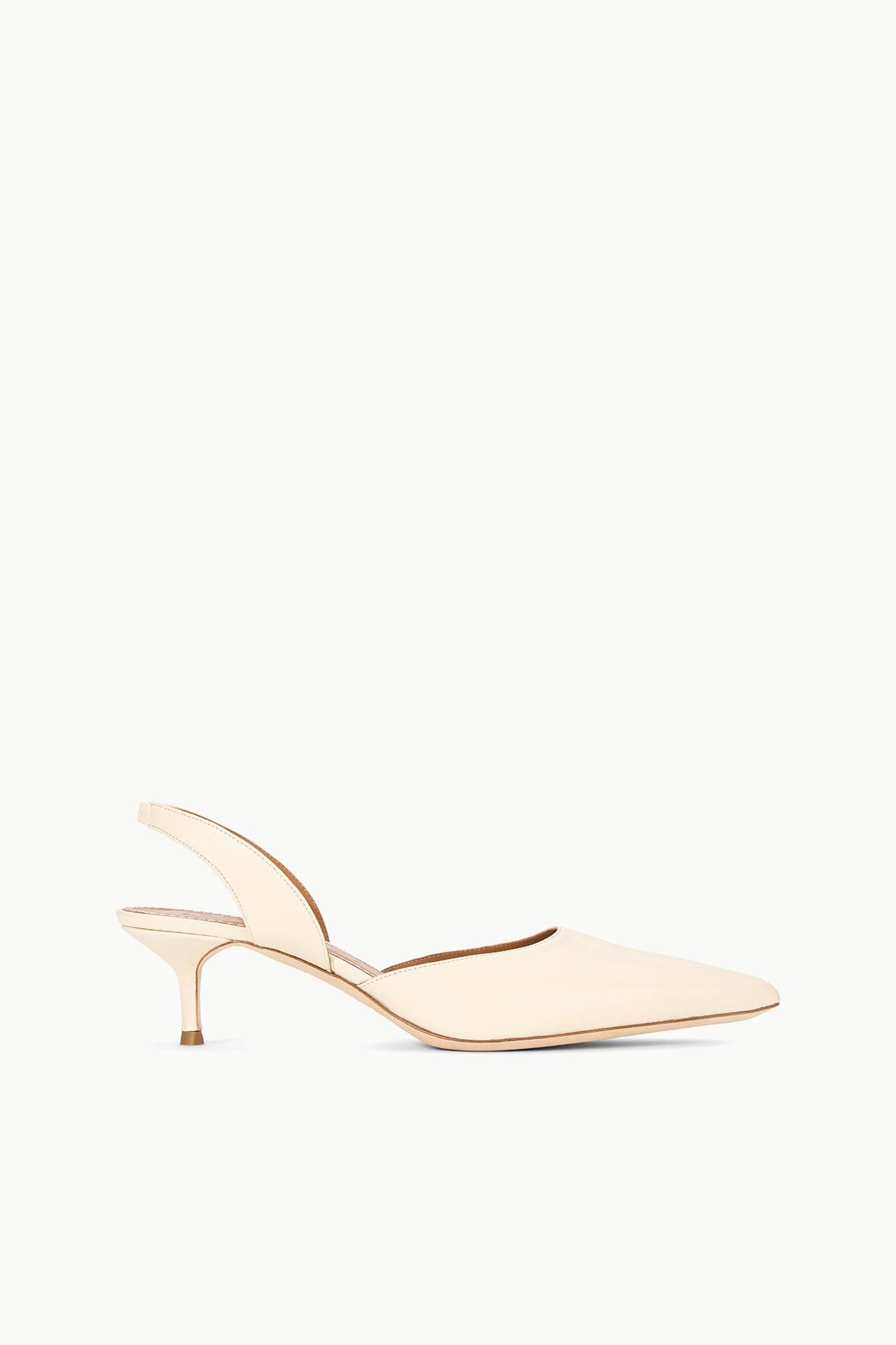 STAUD Sebastian Slingback Shoes in Cream Size 36.5