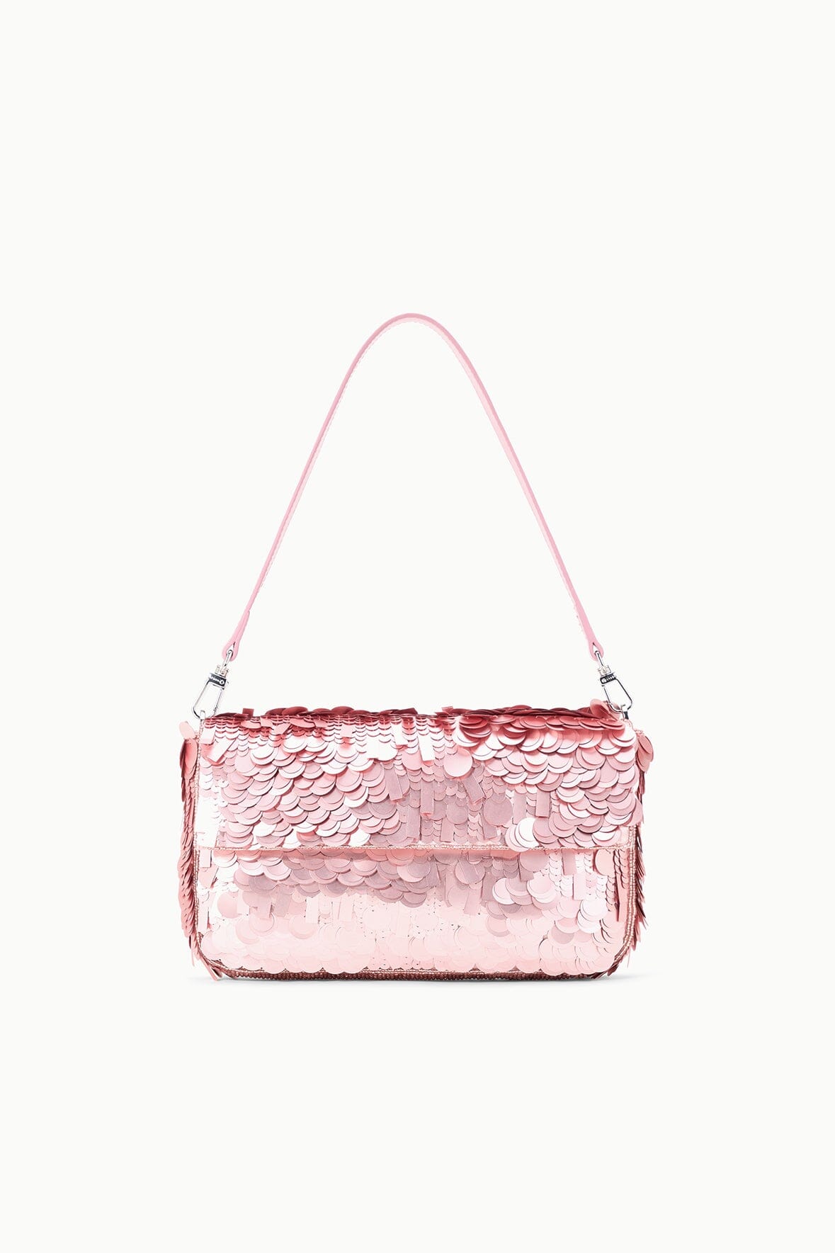 【STAUD】公式完売☆ビーズバッグ Timmy Shoulder Bag〈Cream〉 STAUD Timmy leather-trimmed faux pearl-embellished raffia