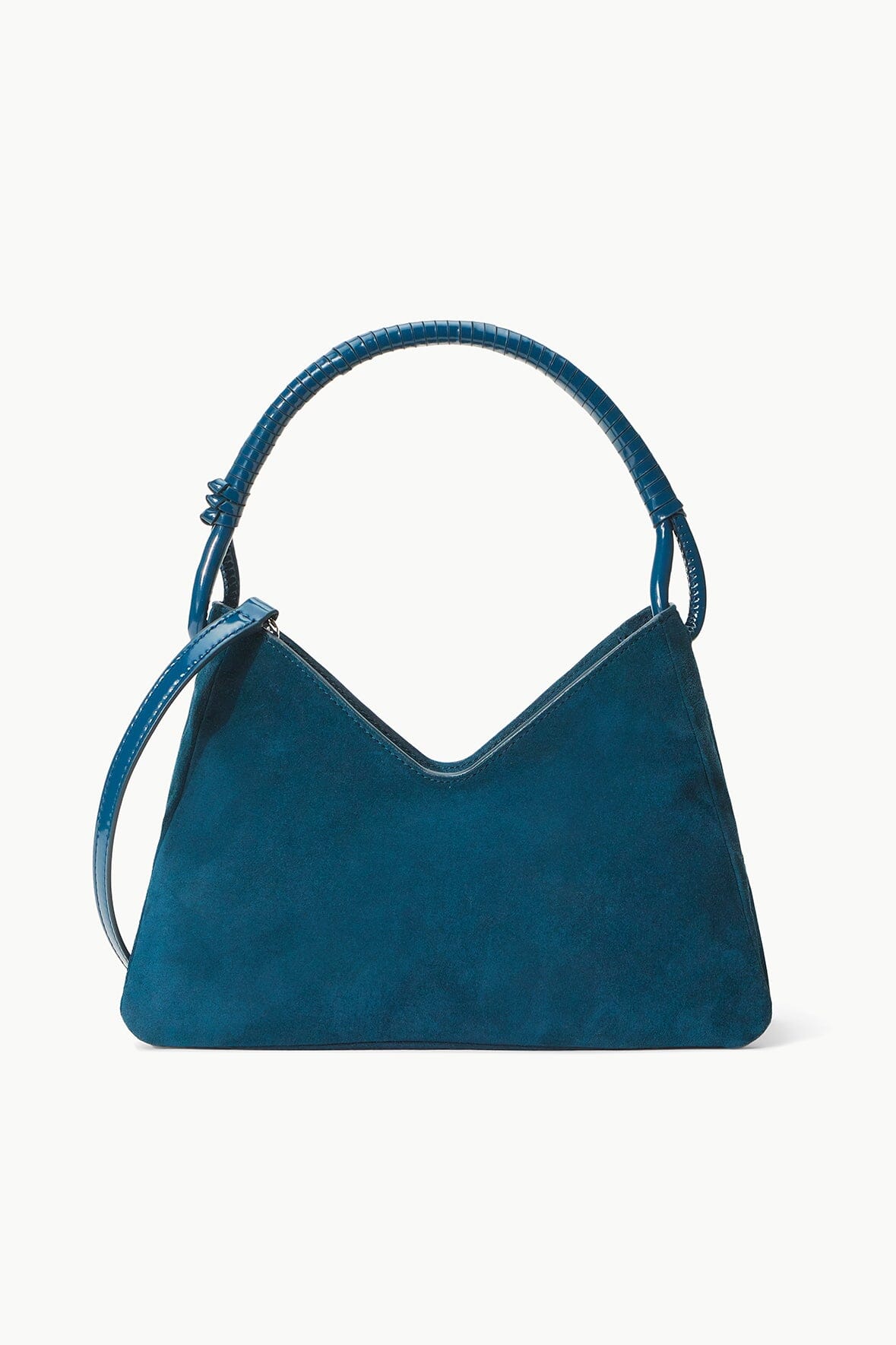 MCM Women's Blue Feet Top Handle Logo Single Strap Tote Handbag Purse 