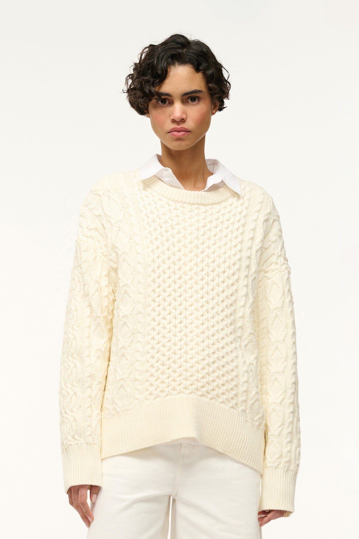 STAUD Blake deals Oversized Cable Knit Cardigan