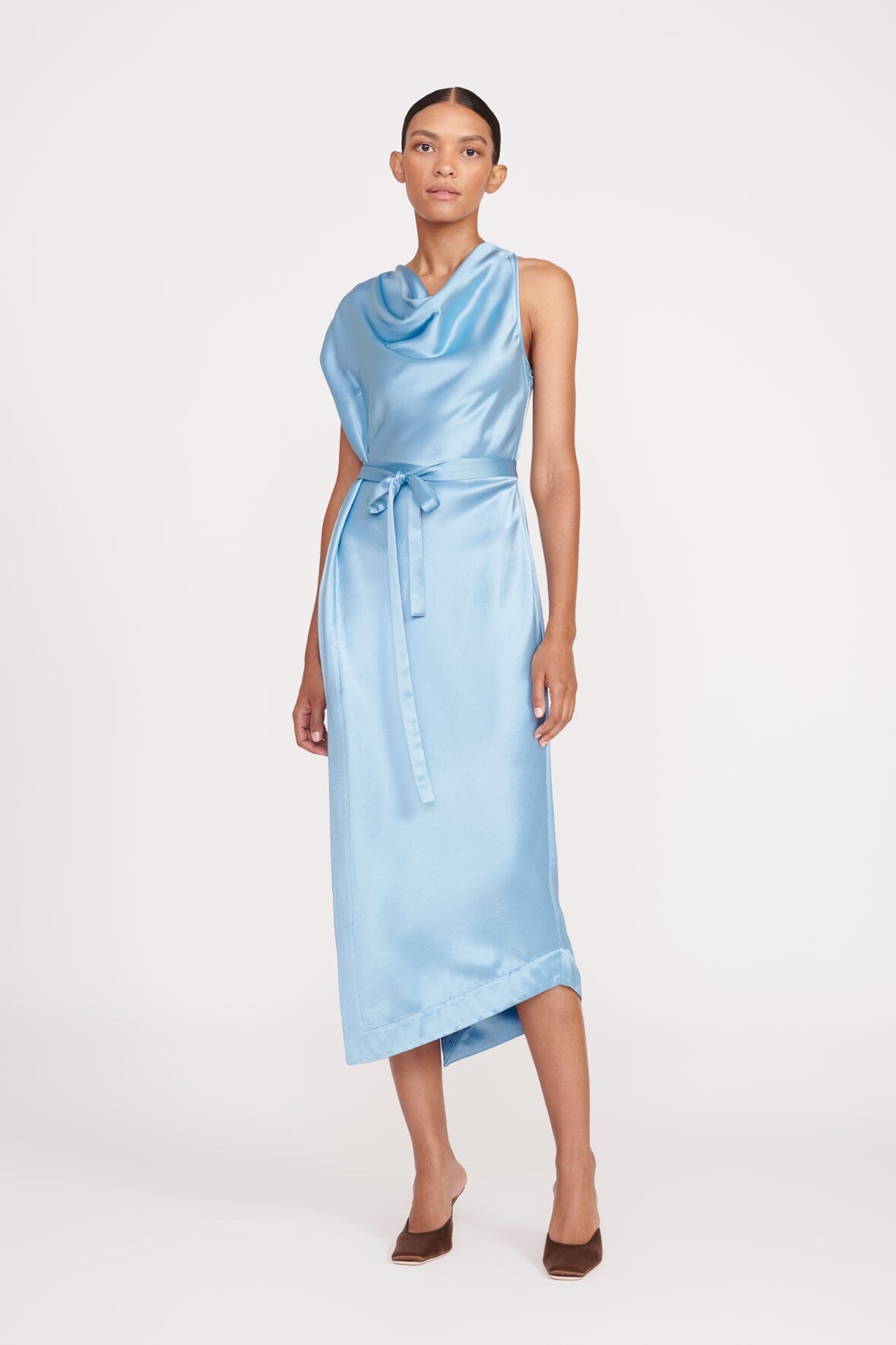 Nanushka kalila shop satin midi dress