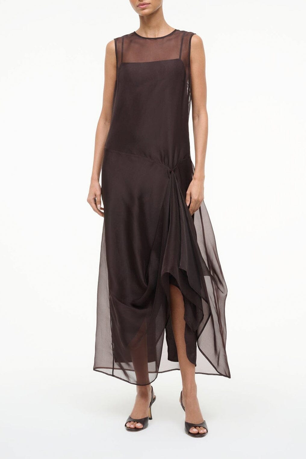 STAUD, Viola Dress in Earth, Size Medium