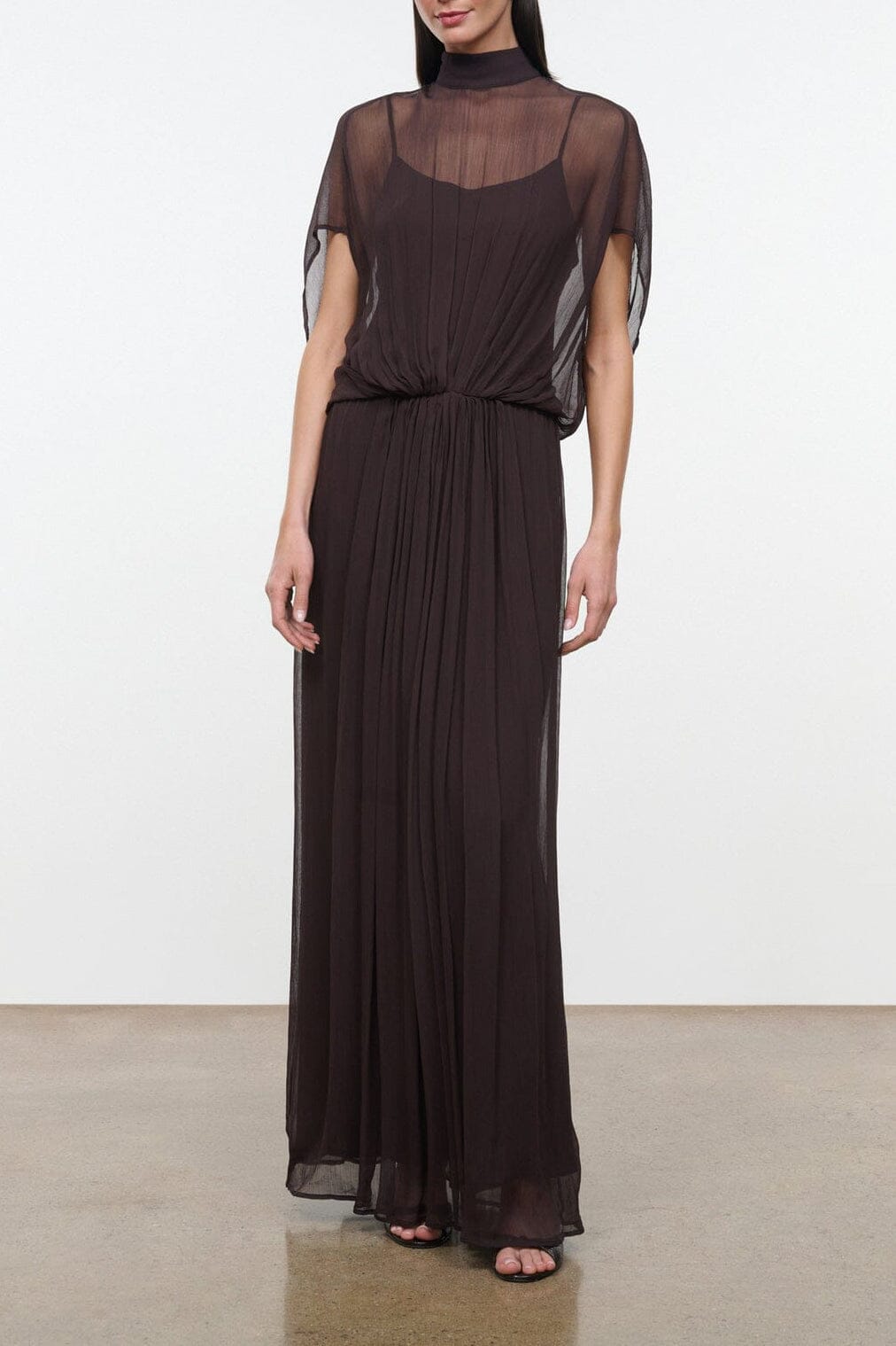 staud wayfaring dress brown STAUD, Viviana in Earth, Size XL This strapless dress features