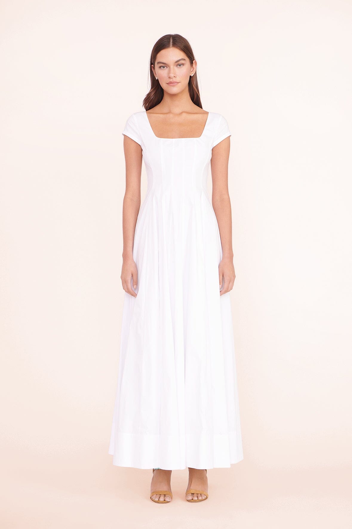 Short sleeve white maxi dress Clearance