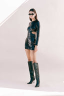 BLACK SEQUINS MINI DOLCE LOOK