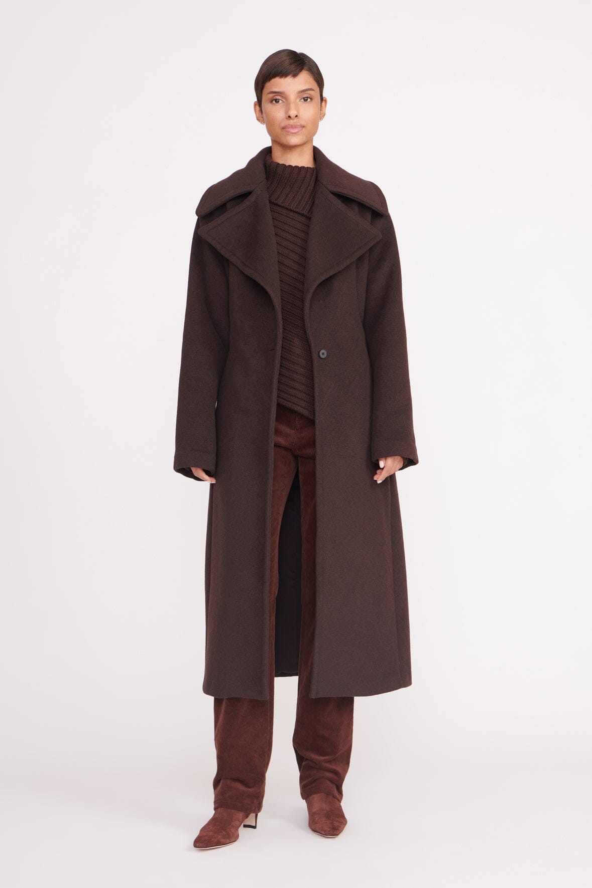 Chocolate sales wool coat