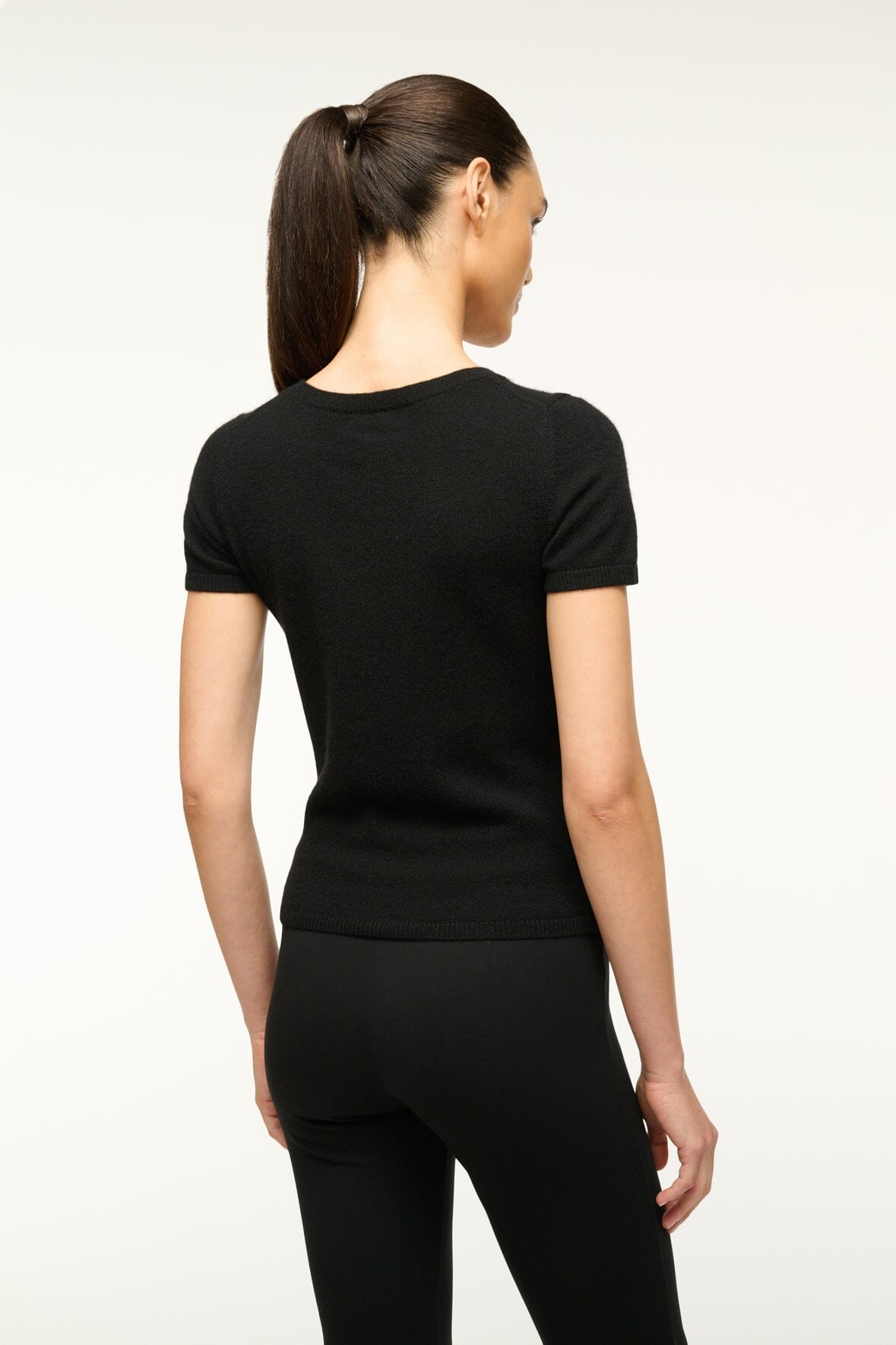 Image EASY CASHMERE TEE | BLACK 3 of 4 and Clicking this image will trigger a zoom pop-up