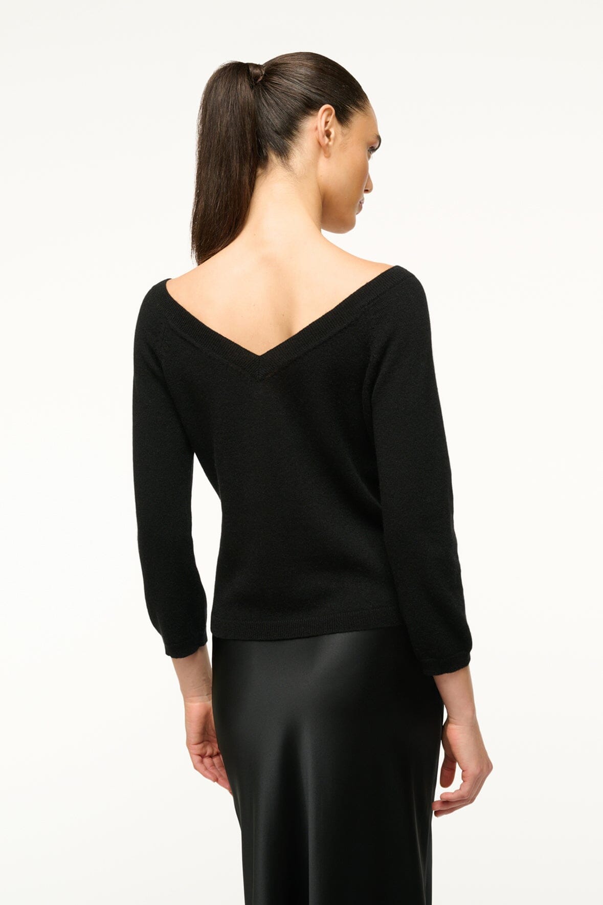 Image MICK CASHMERE SWEATER | BLACK 2 of 4 and Clicking this image will trigger a zoom pop-up