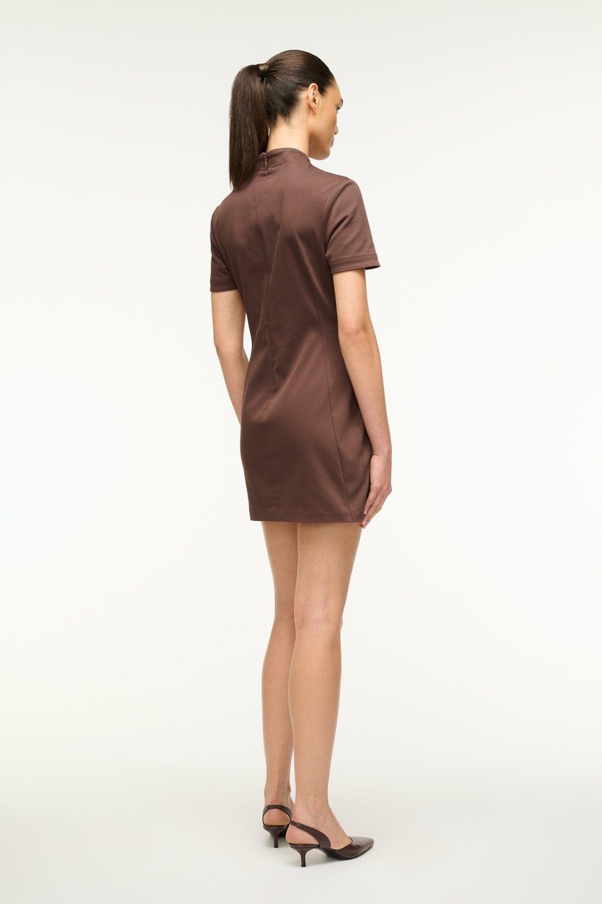 Image CASS DRESS | DARK CHOCOLATE 4 of 5 and Clicking this image will trigger a zoom pop-up