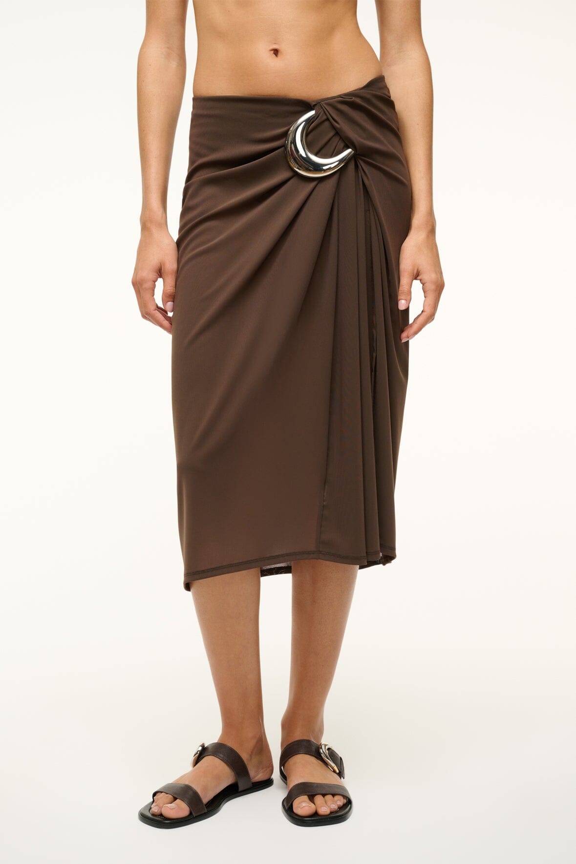 Image CHIARA COVERUP SKIRT | DARK CHOCOLATE 2 of 5 and Clicking this image will trigger a zoom pop-up