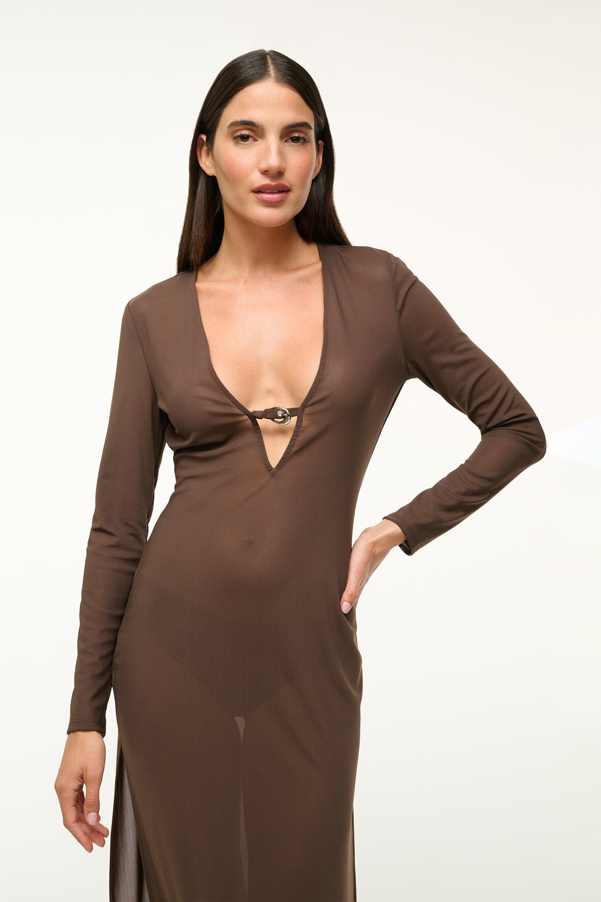 Image CLEO DRESS | DARK CHOCOLATE 5 of 5 and Clicking this image will trigger a zoom pop-up