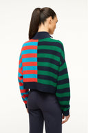 Image CASHMERE CROPPED HAMPTON SWEATER | CABANA STRIPE MULTI 3 of 5