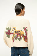 Image CROPPED HAMPTON SWEATER | JUNGLE LEOPARD 3 of 4