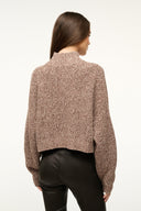 Image CROPPED HAMPTON SWEATER | MOCHA MELANGE 3 of 4