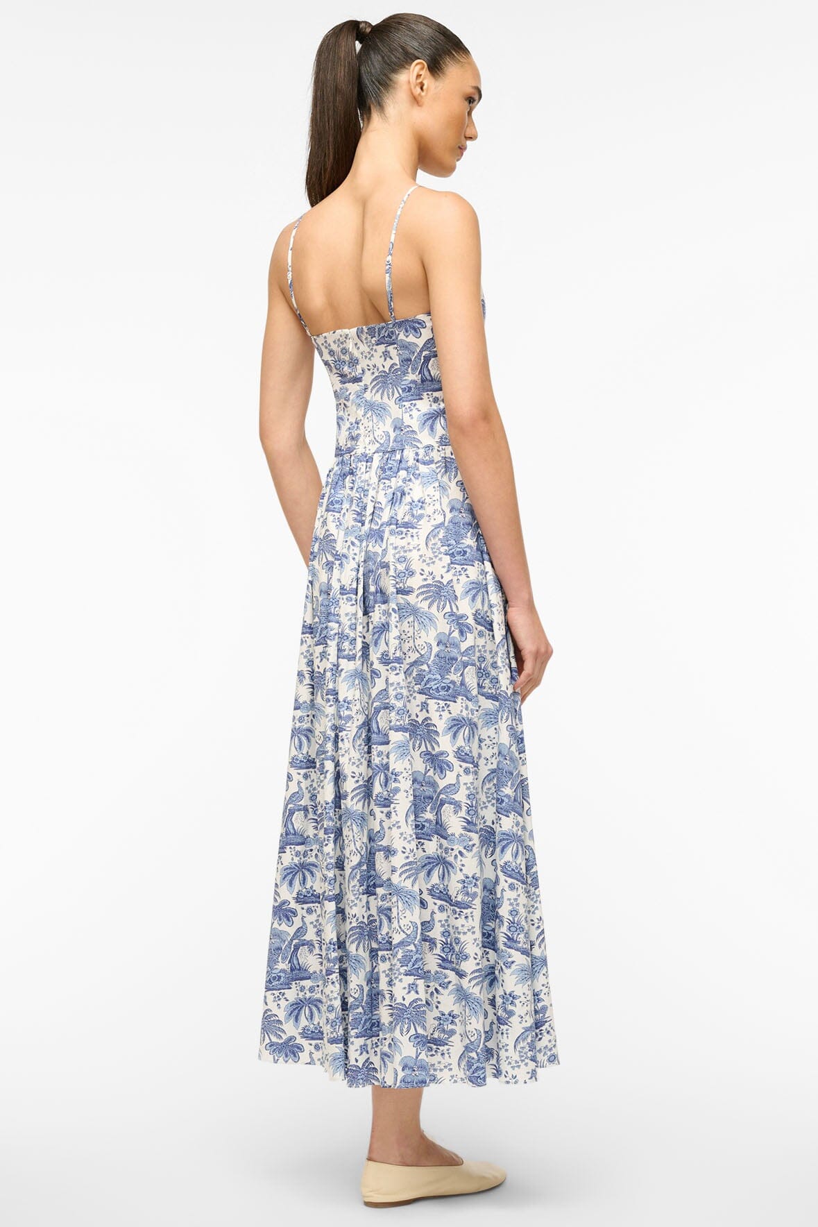 Image DENA DRESS | BLUE TOILE 3 of 5 and Clicking this image will trigger a zoom pop-up