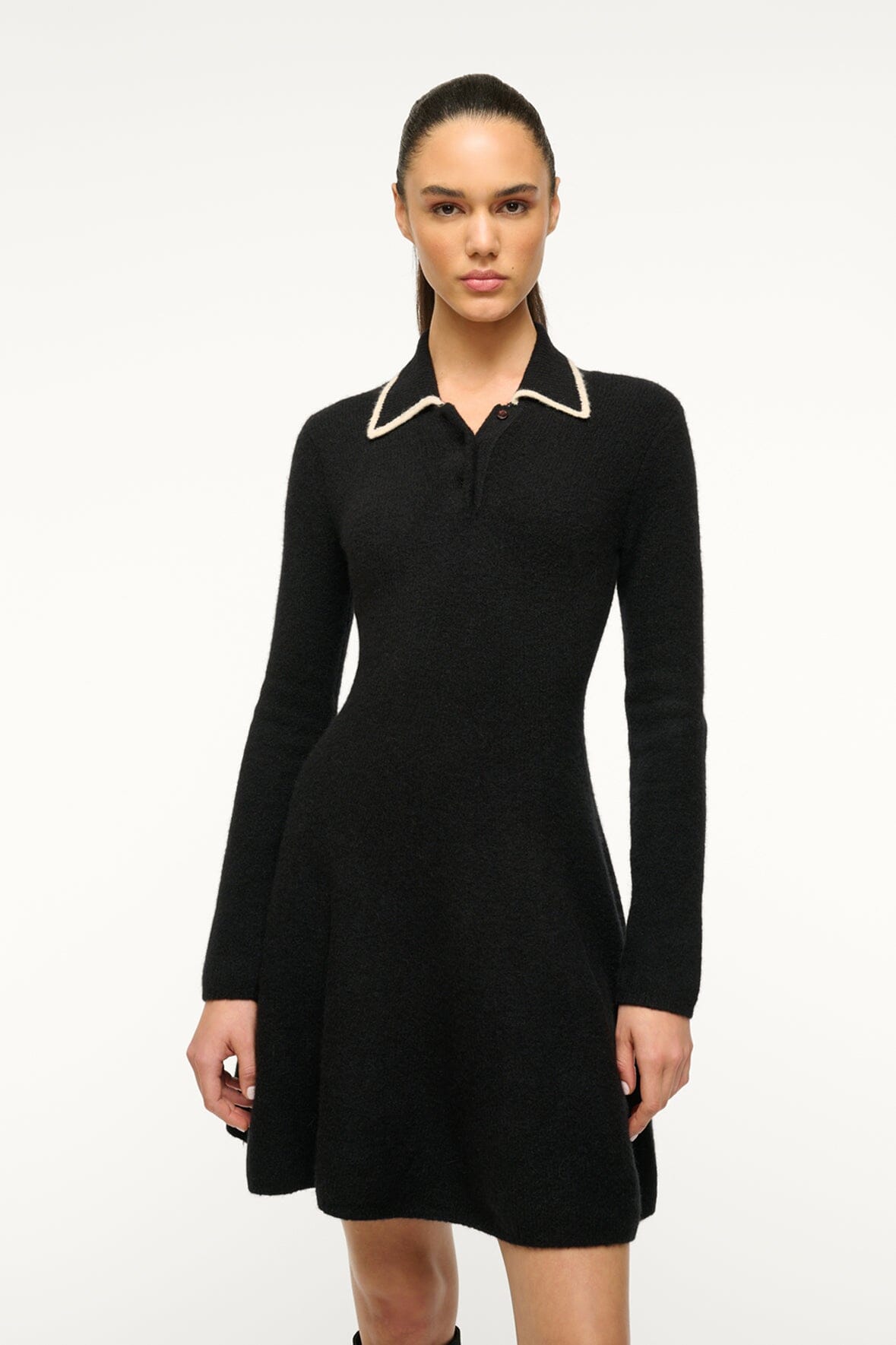 Image DUJOUR DRESS | BLACK IVORY 3 of 5 and Clicking this image will trigger a zoom pop-up