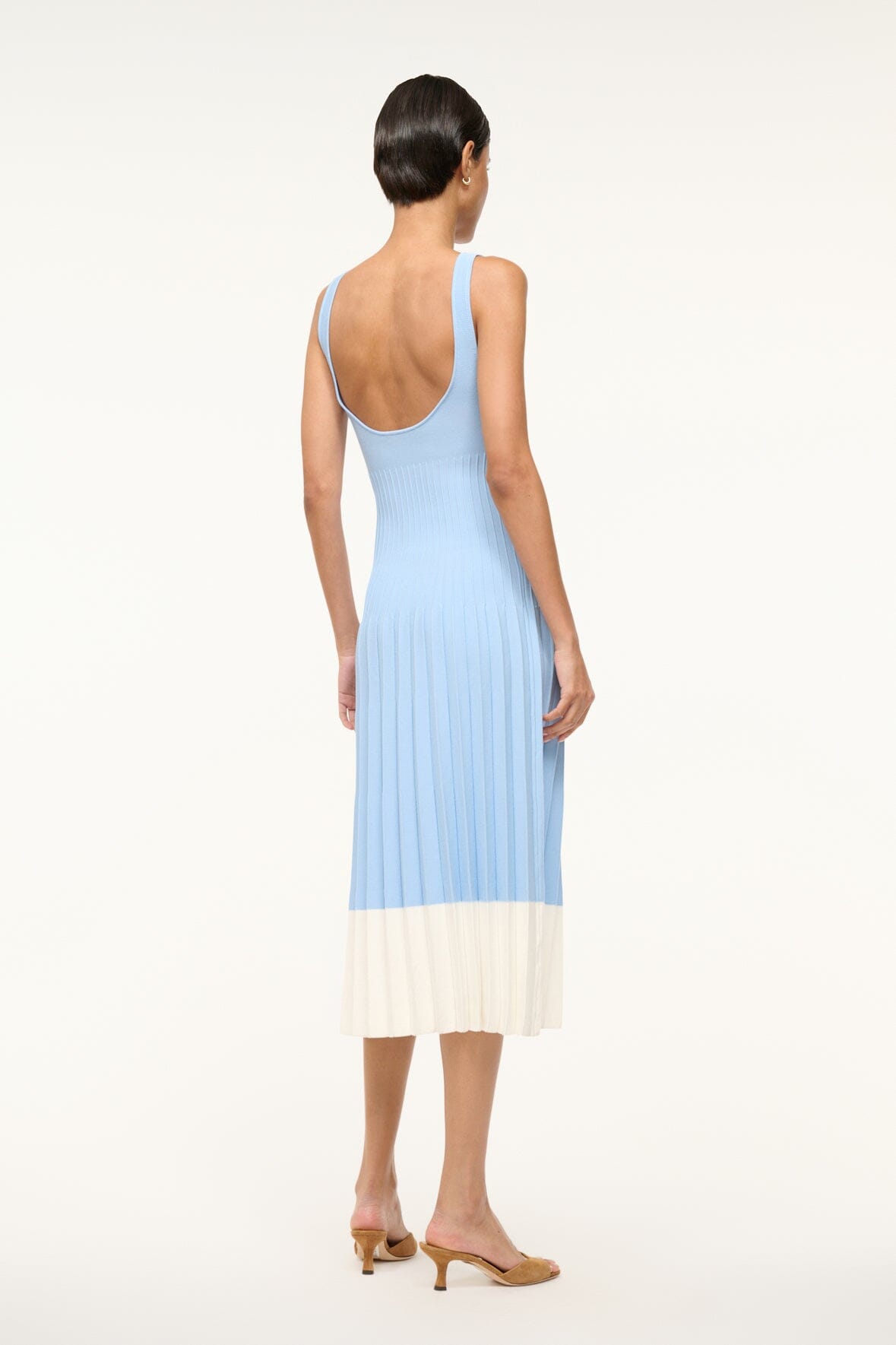 Image ELLISON DRESS | CLEAR BLUE WHITE 3 of 4 and Clicking this image will trigger a zoom pop-up