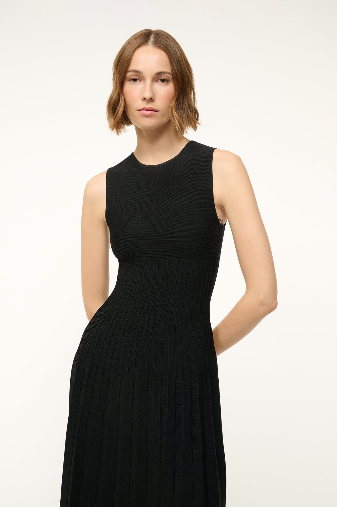 ワンピース STAUD Woman Dress Black R25R2252BM BLIV ELYSE DRESS BLACK