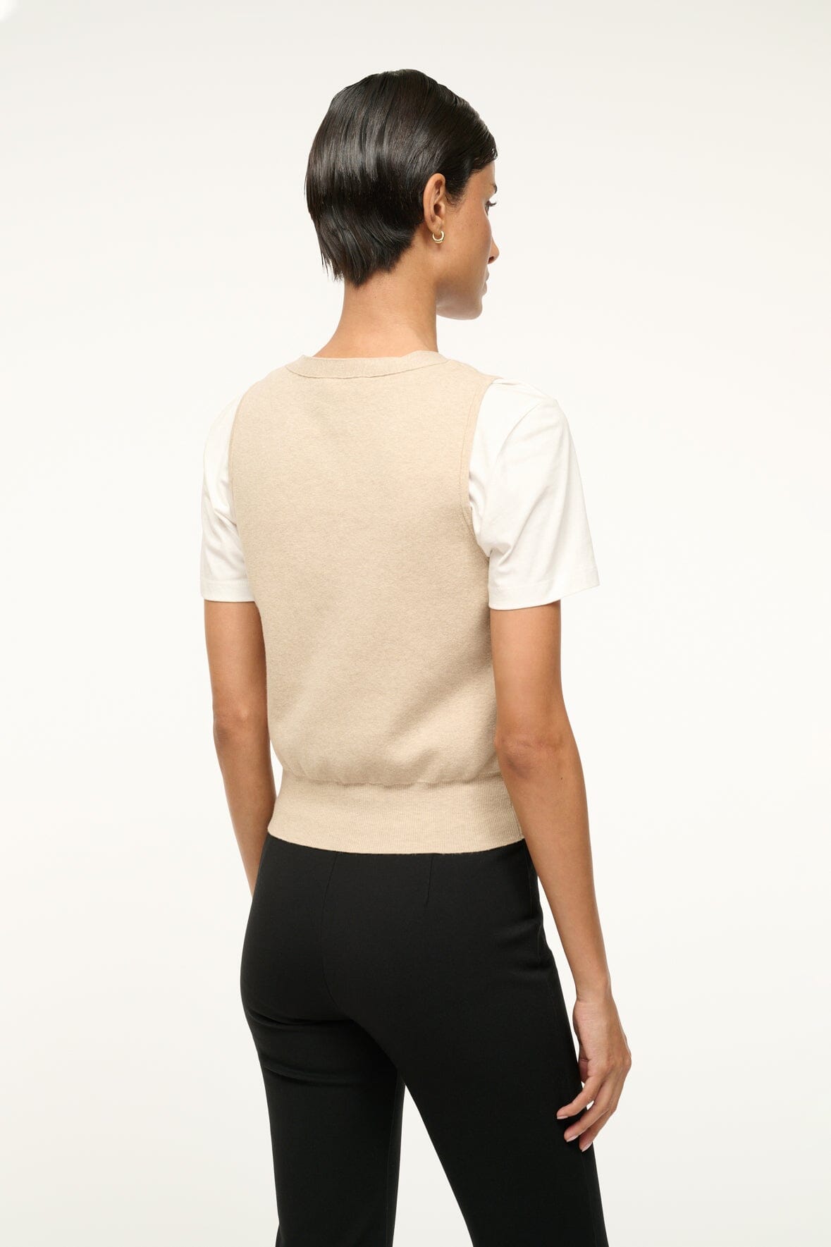 Image FICUS SWEATER VEST | STONE 4 of 5 and Clicking this image will trigger a zoom pop-up