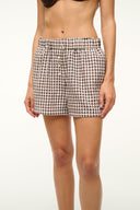 Image GABI COVERUP SHORT | DARK CHOCOLATE GINGHAM 2 of 9