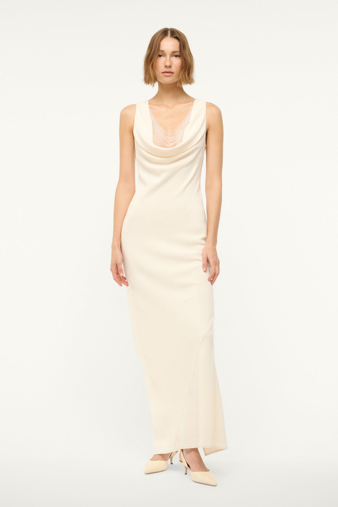 Image GIA DRESS | IVORY 3 of 5 and Clicking this image will trigger a zoom pop-up