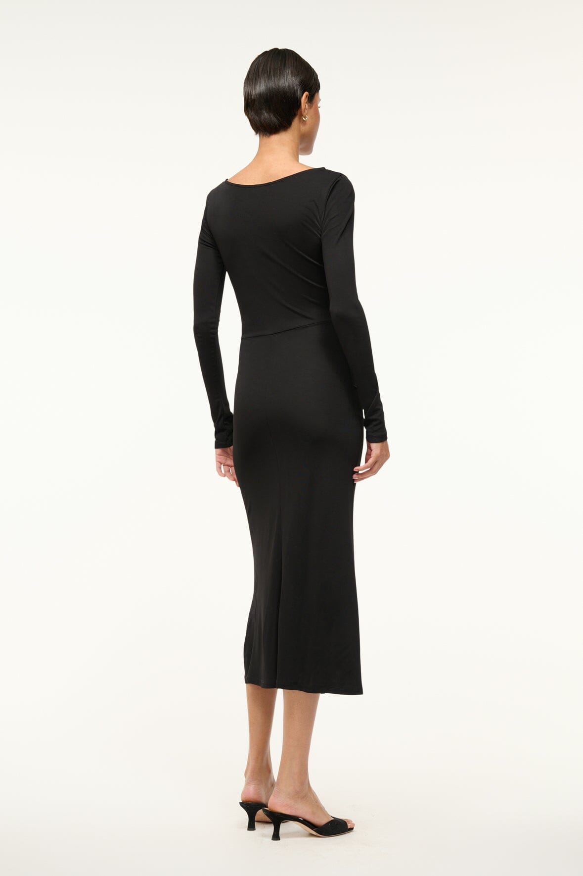 Image GRES DRESS | BLACK 4 of 6 and Clicking this image will trigger a zoom pop-up