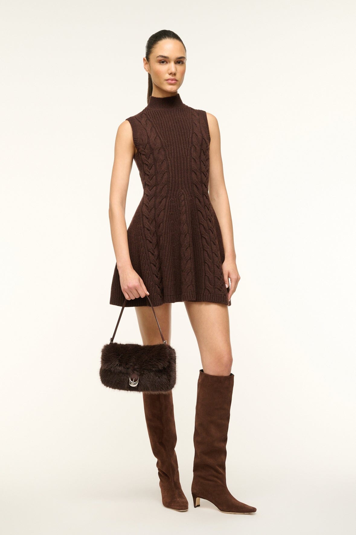 Image HARLOW FAUX FUR BAG | ESPRESSO 6 of 7 and Clicking this image will trigger a zoom pop-up