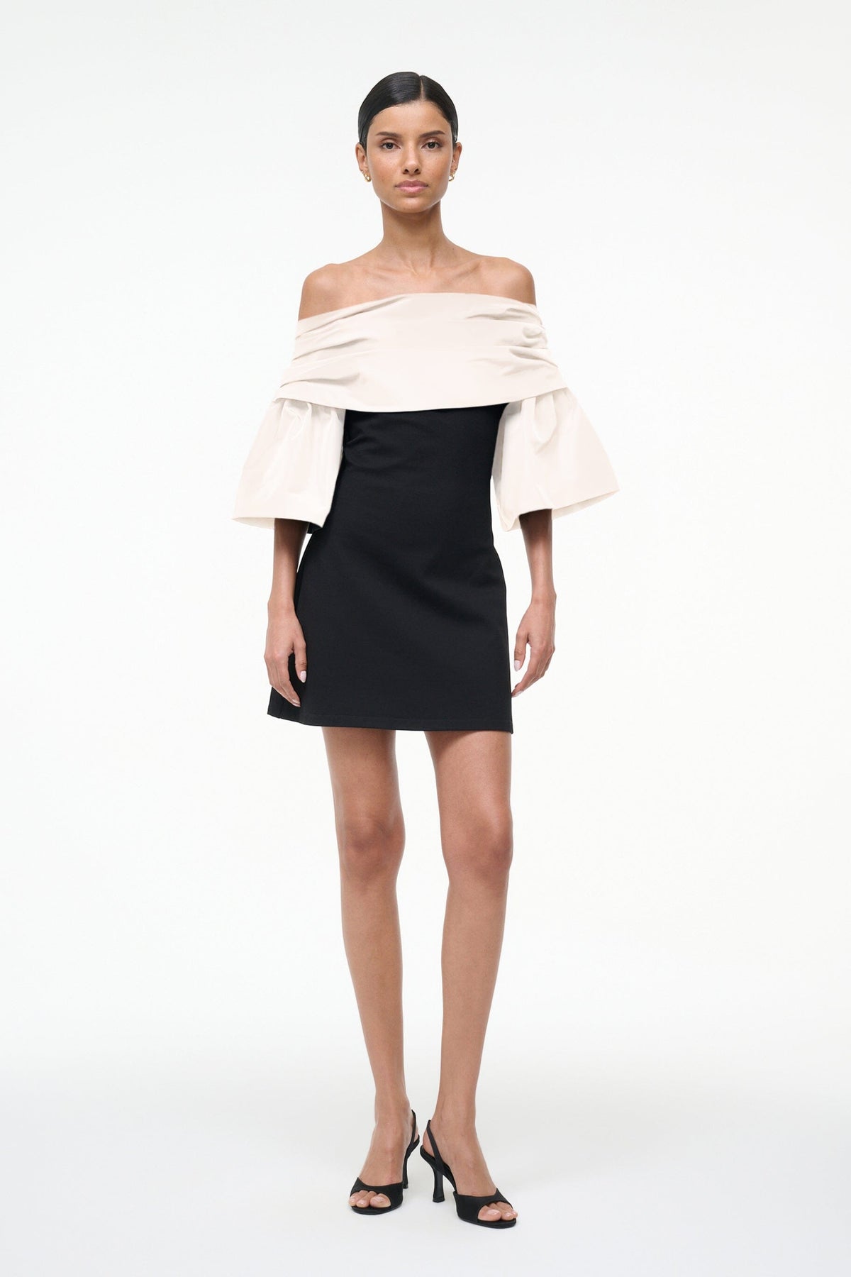 Image HARPER DRESS | BLACK IVORY 5 of 6 and Clicking this image will trigger a zoom pop-up