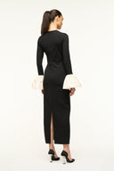 Image HAWTHORNE MAXI DRESS | BLACK IVORY 4 of 5