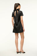 Image MINI ILANA DRESS | BLACK SATIN 4 of 5