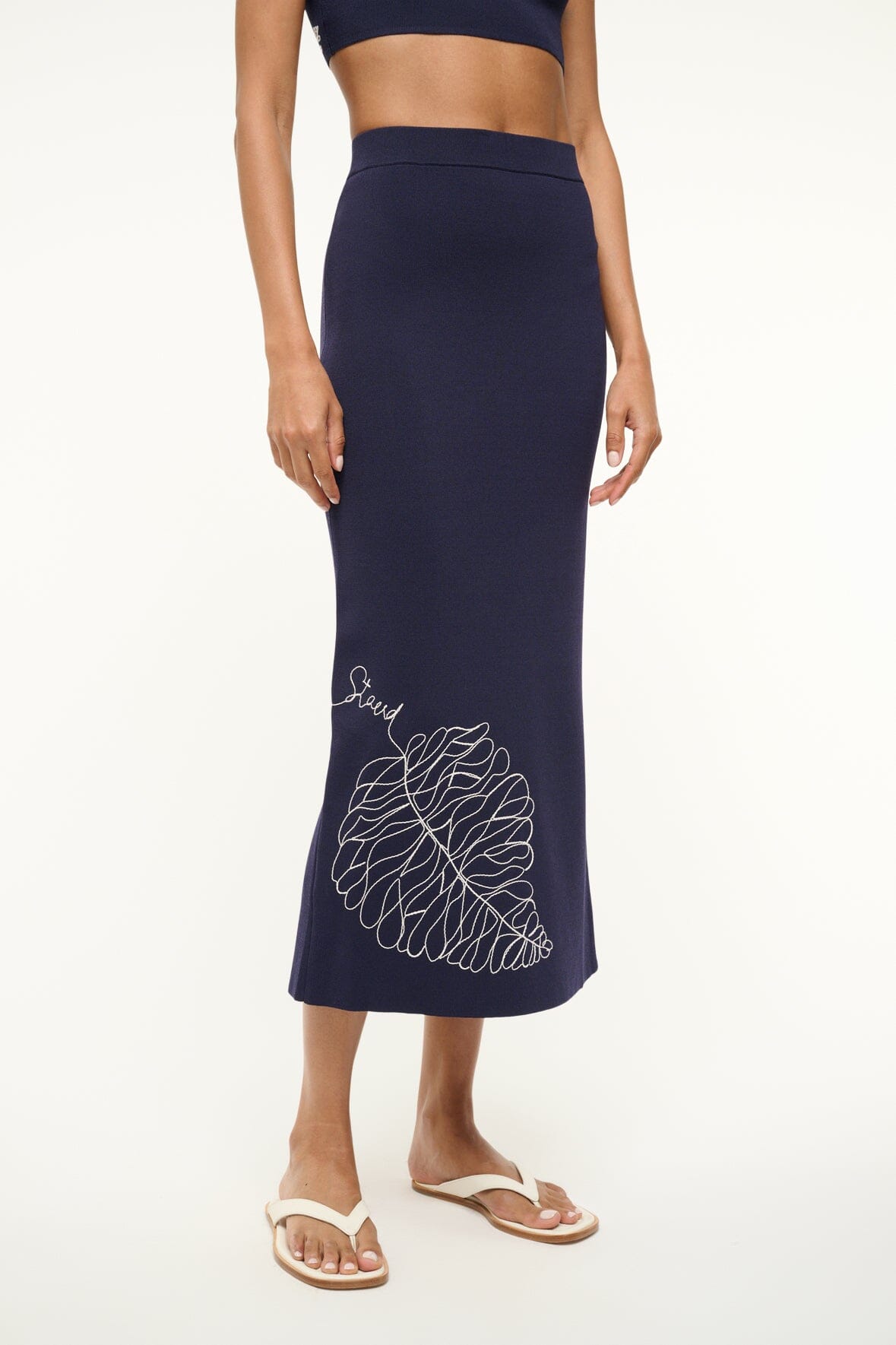 Image KARINA SKIRT | NAVY 3 of 5 and Clicking this image will trigger a zoom pop-up