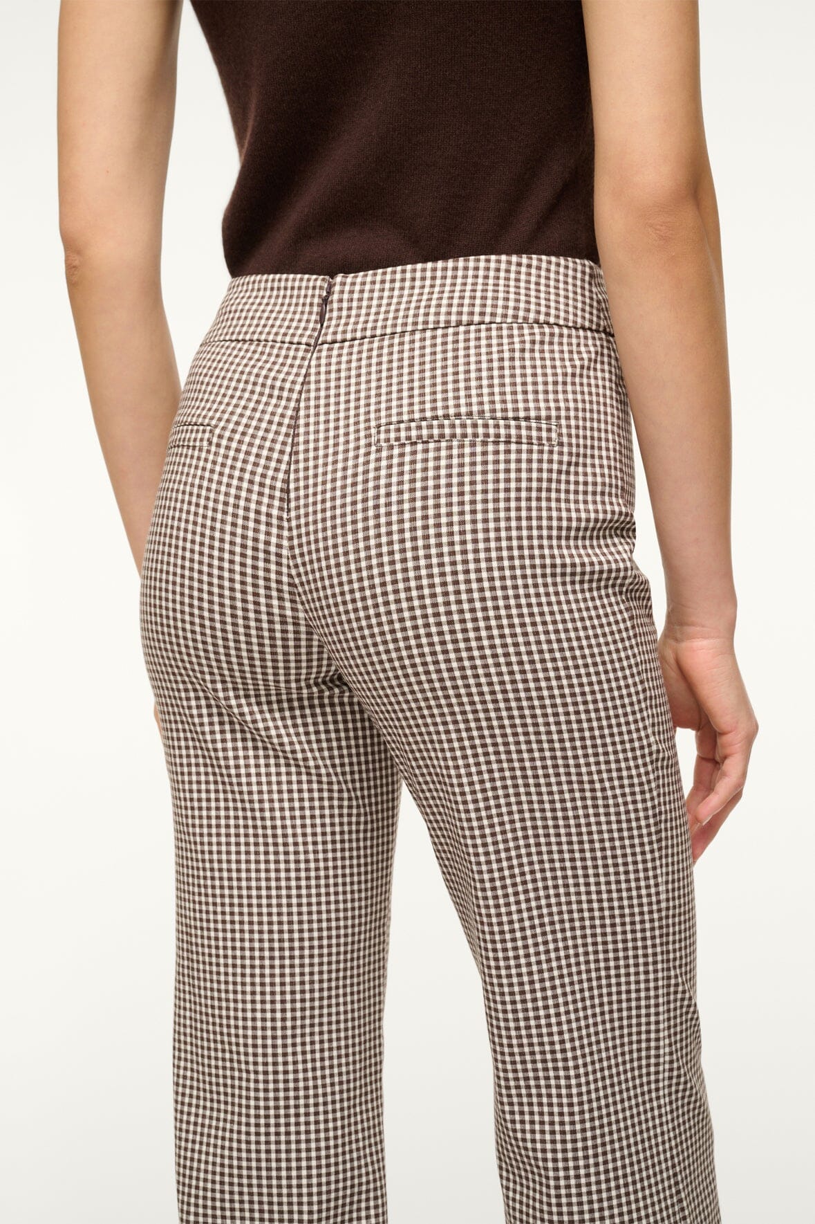 Image KNACK PANT | DARK CHOCOLATE MICRO CHECK 4 of 6 and Clicking this image will trigger a zoom pop-up