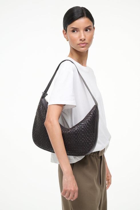 Go to LARGE DEMY SHOULDER BAG ESPRESSO WOVEN LEATHER view 2