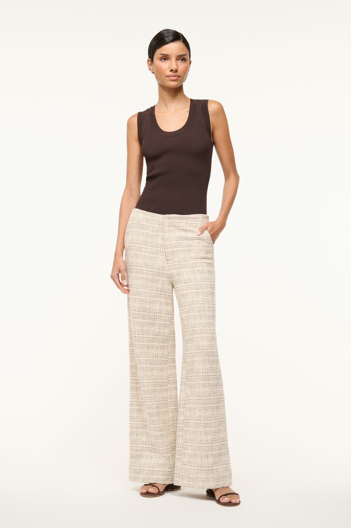 Image LILIA PANT | IVORY MULTI 1 of 6 and Clicking this image will trigger a zoom pop-up