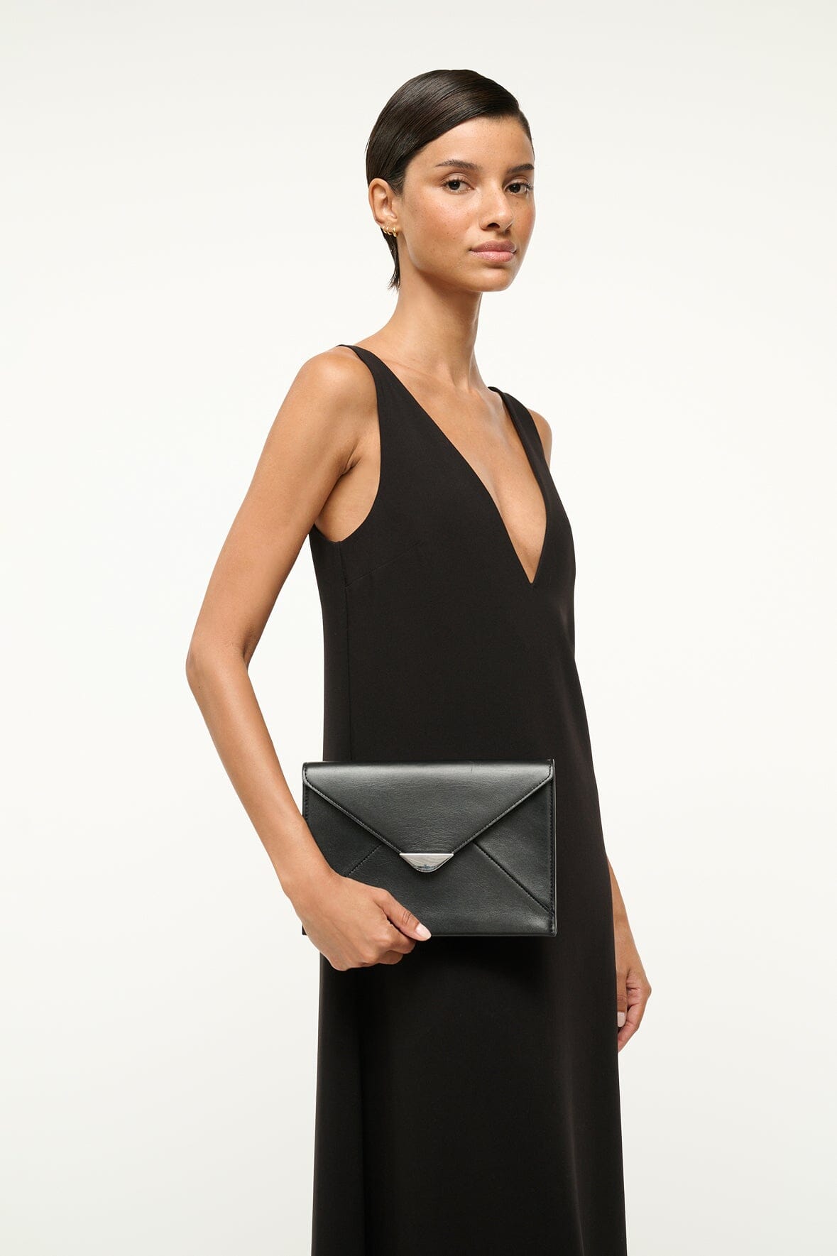 Image MARCELLA CLUTCH | BLACK 2 of 7 and Clicking this image will trigger a zoom pop-up