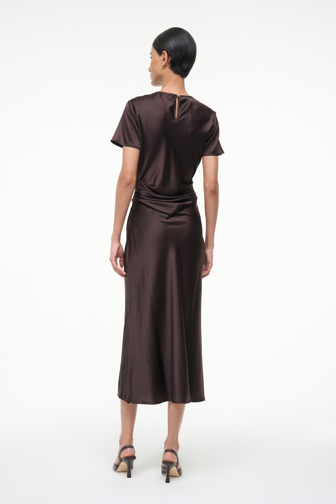 Image MARCEL SILK DRESS | EARTH 5 of 6 and Clicking this image will trigger a zoom pop-up