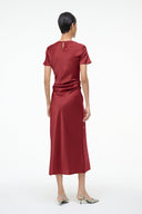 Image MARCEL SILK DRESS | SANGRIA 3 of 5