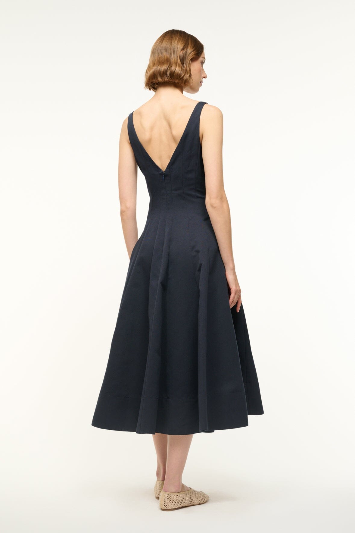 Image MARIETA DRESS | NAVY 5 of 6 and Clicking this image will trigger a zoom pop-up