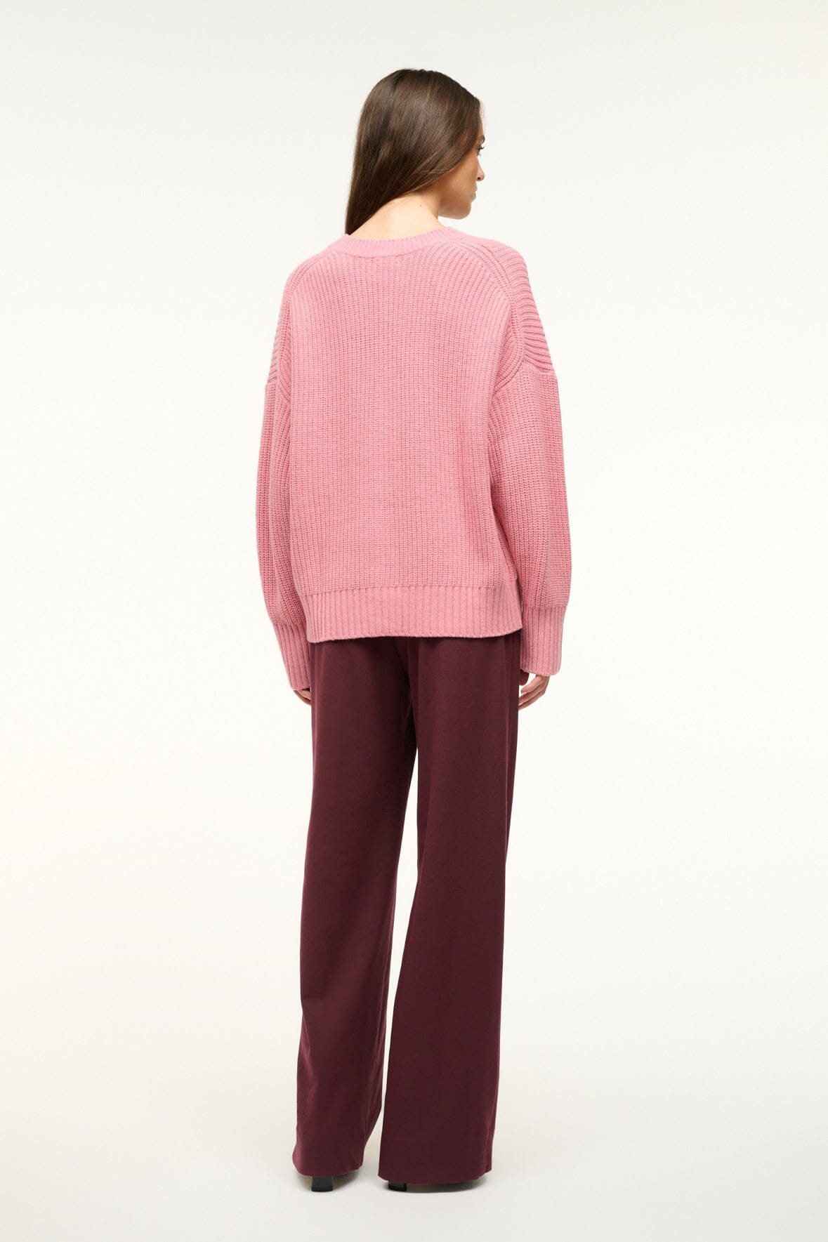 Image MATILDA CARDIGAN | DAMASK PINK 3 of 4 and Clicking this image will trigger a zoom pop-up