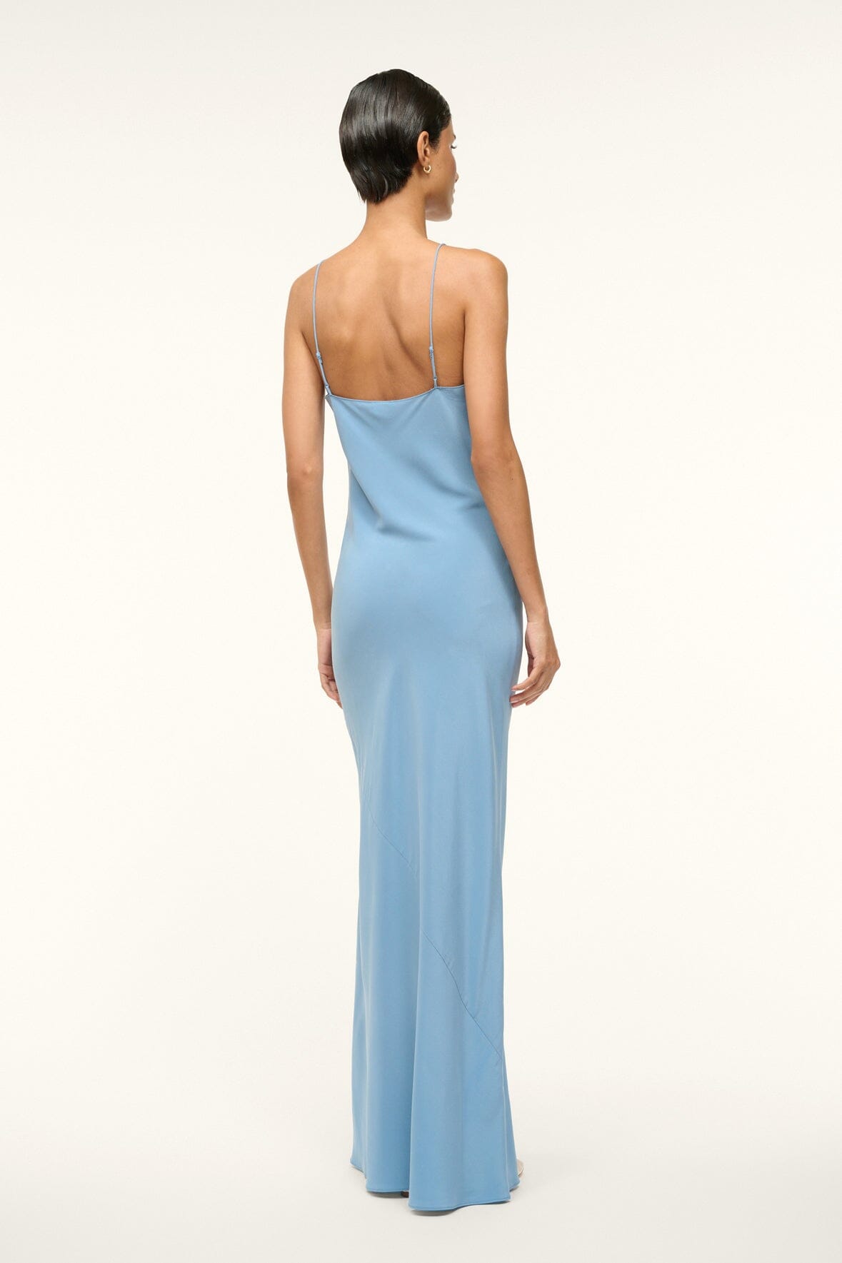 Image MILNER SILK SLIP DRESS | SLATE BLUE 5 of 6 and Clicking this image will trigger a zoom pop-up