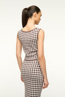 Image MONTGOMERY TOP | DARK CHOCOLATE GINGHAM 3 of 5