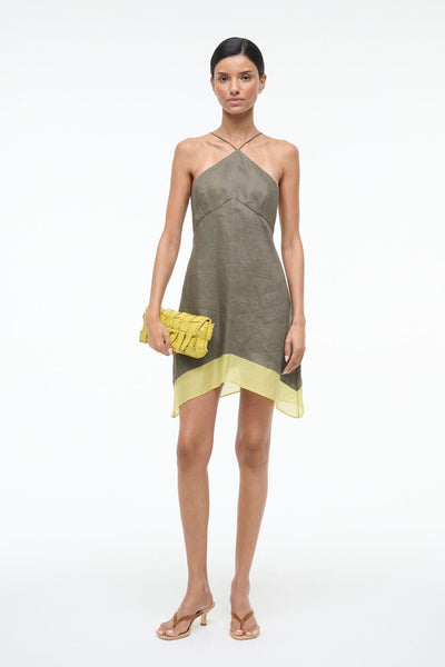 STAUD, Oro Linen Dress in Palo Verde, Size 00 STAUD, Oro Linen Dress in Palo Verde, Size 00
