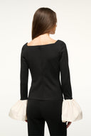 Image PAIGE TOP | BLACK IVORY 3 of 4