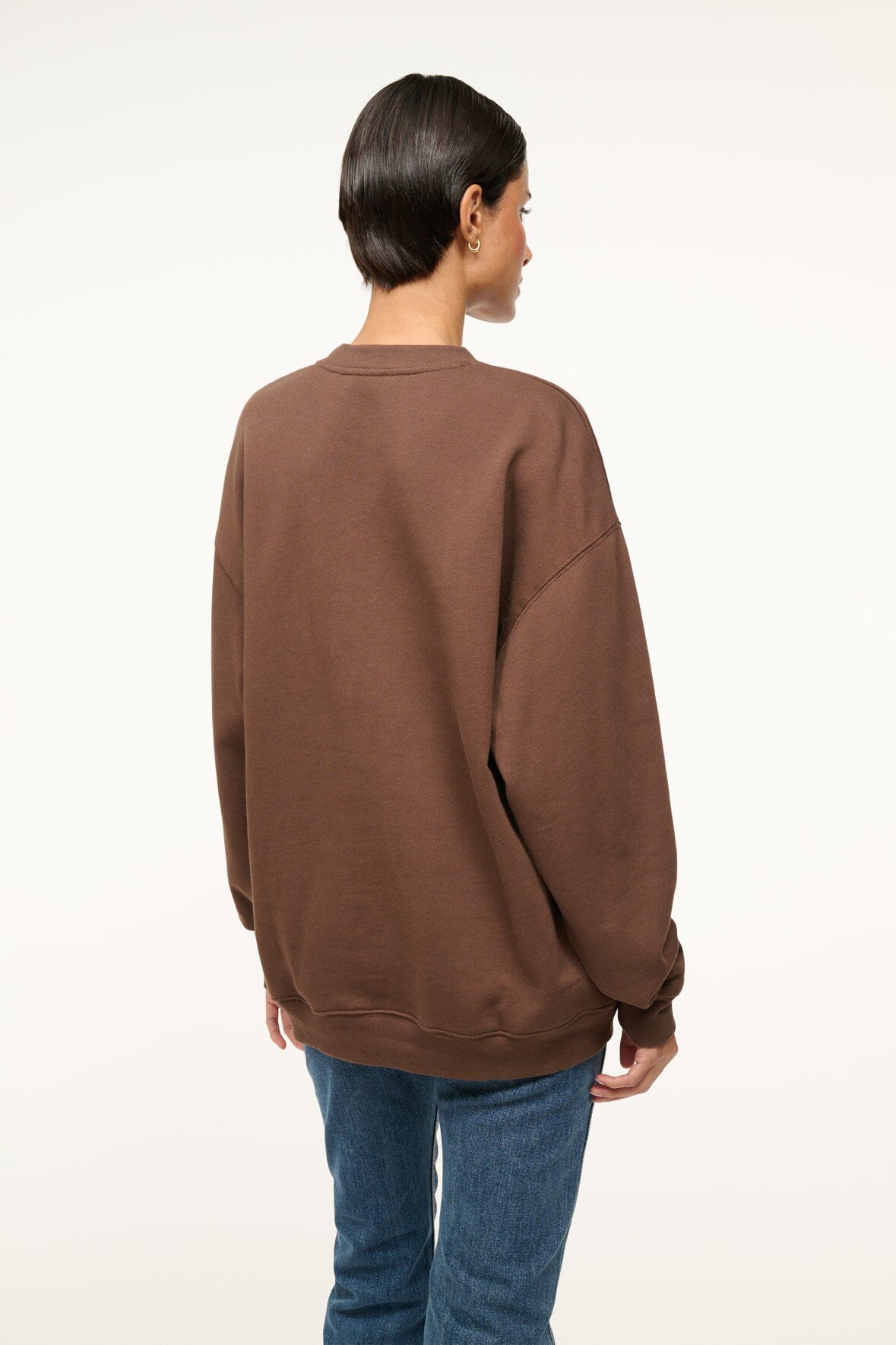 Oversized brown sweatshirt best sale