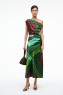 Image PHARE SILK DRESS | EMERALD PRISM 1 of 6