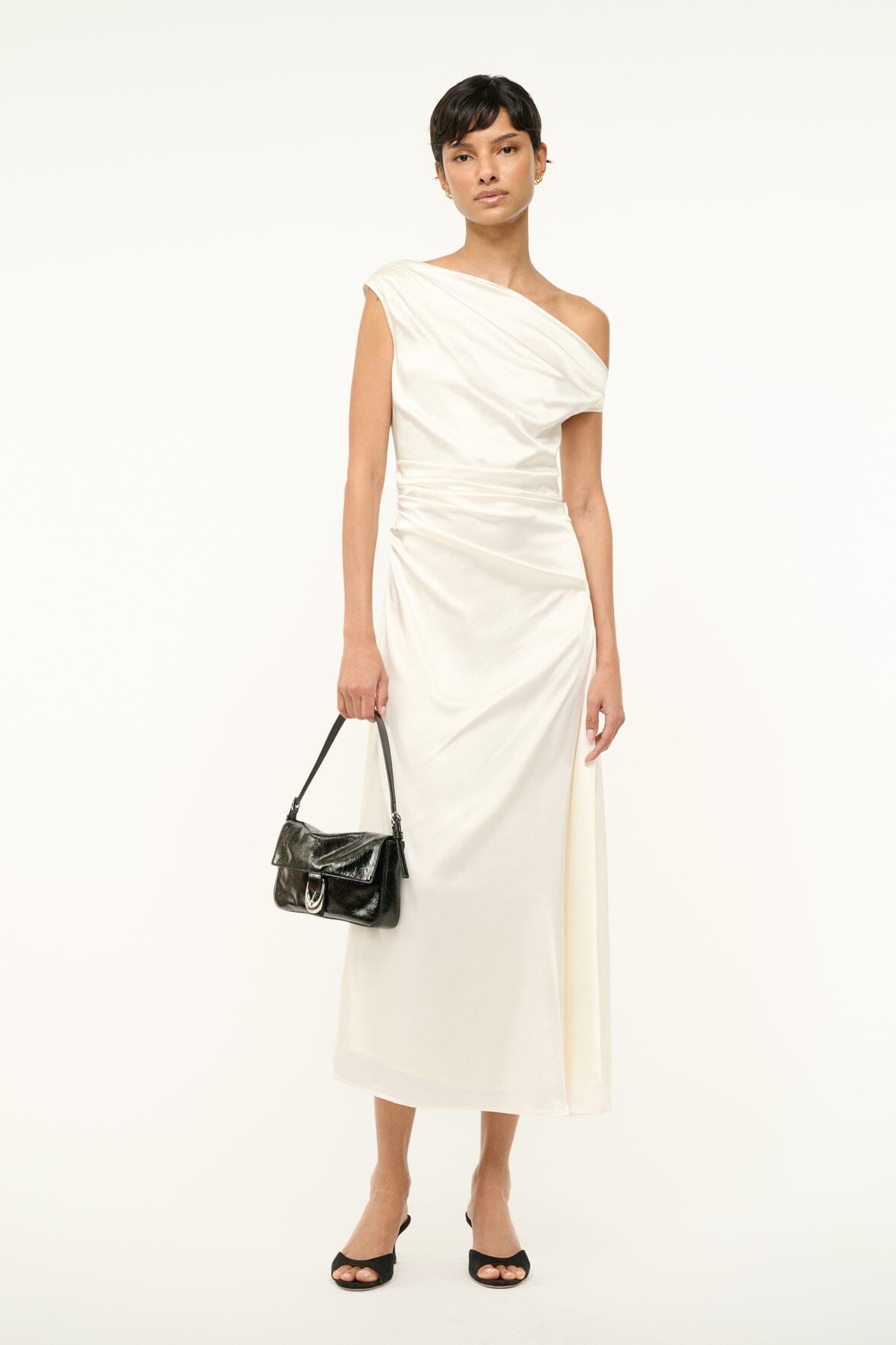 Image PHARE SILK DRESS | IVORY 5 of 6 and Clicking this image will trigger a zoom pop-up