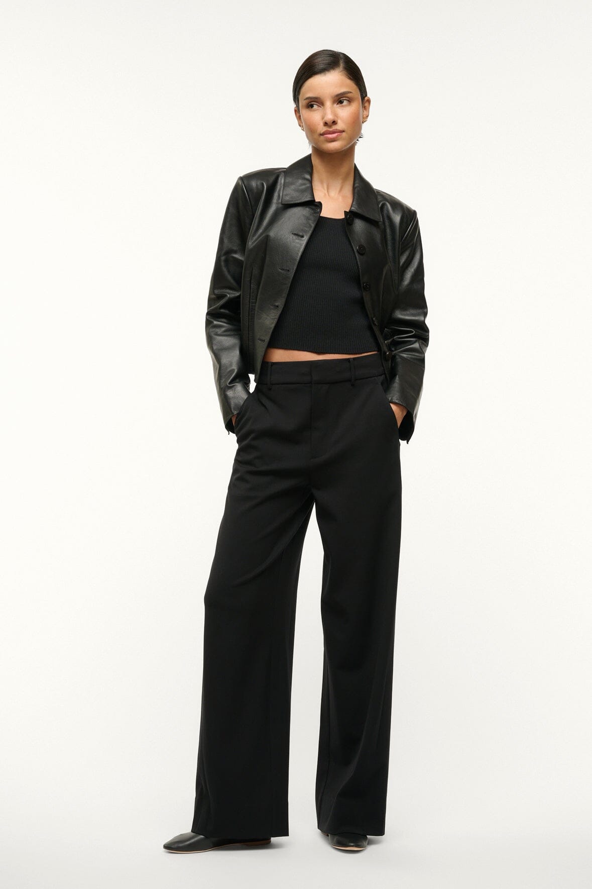 Image PRINCE SUITING PANT | BLACK 1 of 7 and Clicking this image will trigger a zoom pop-up